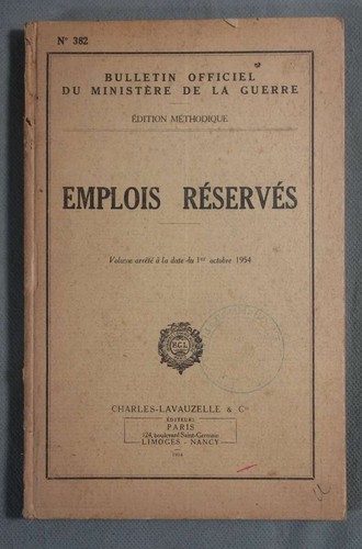 Emplois réservés bulletin - -,